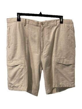 Paradise Shores Linen Blend Shorts Men’s Size 42 Beige Bermuda Golf Cruise